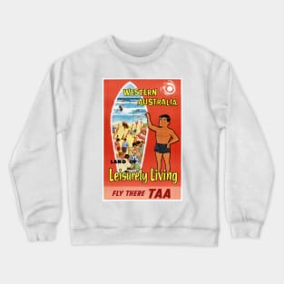 Vintage Travel Poster Western Australia Crewneck Sweatshirt